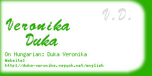 veronika duka business card